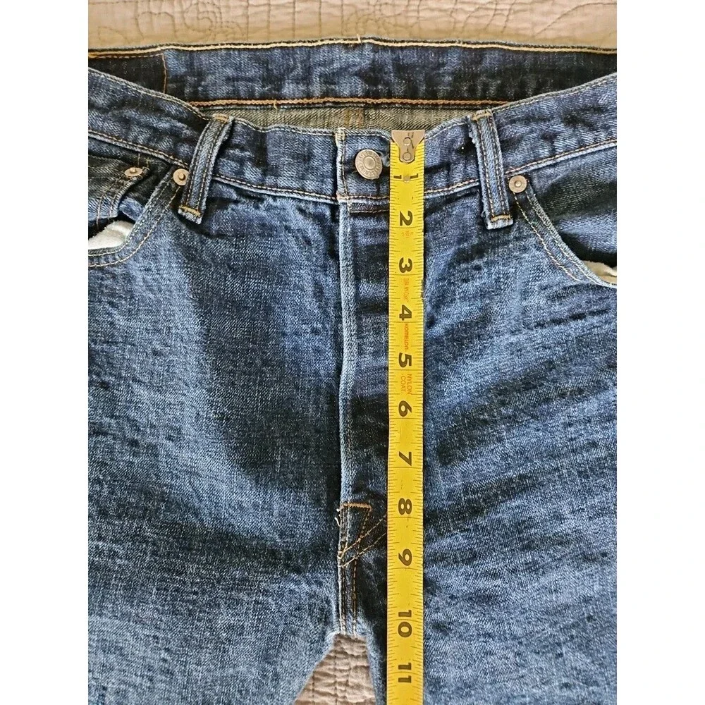 VTG Levi's 501 Jeans Mens 36x30 Blue Button Fly Straight Medium Dark Wash 90s